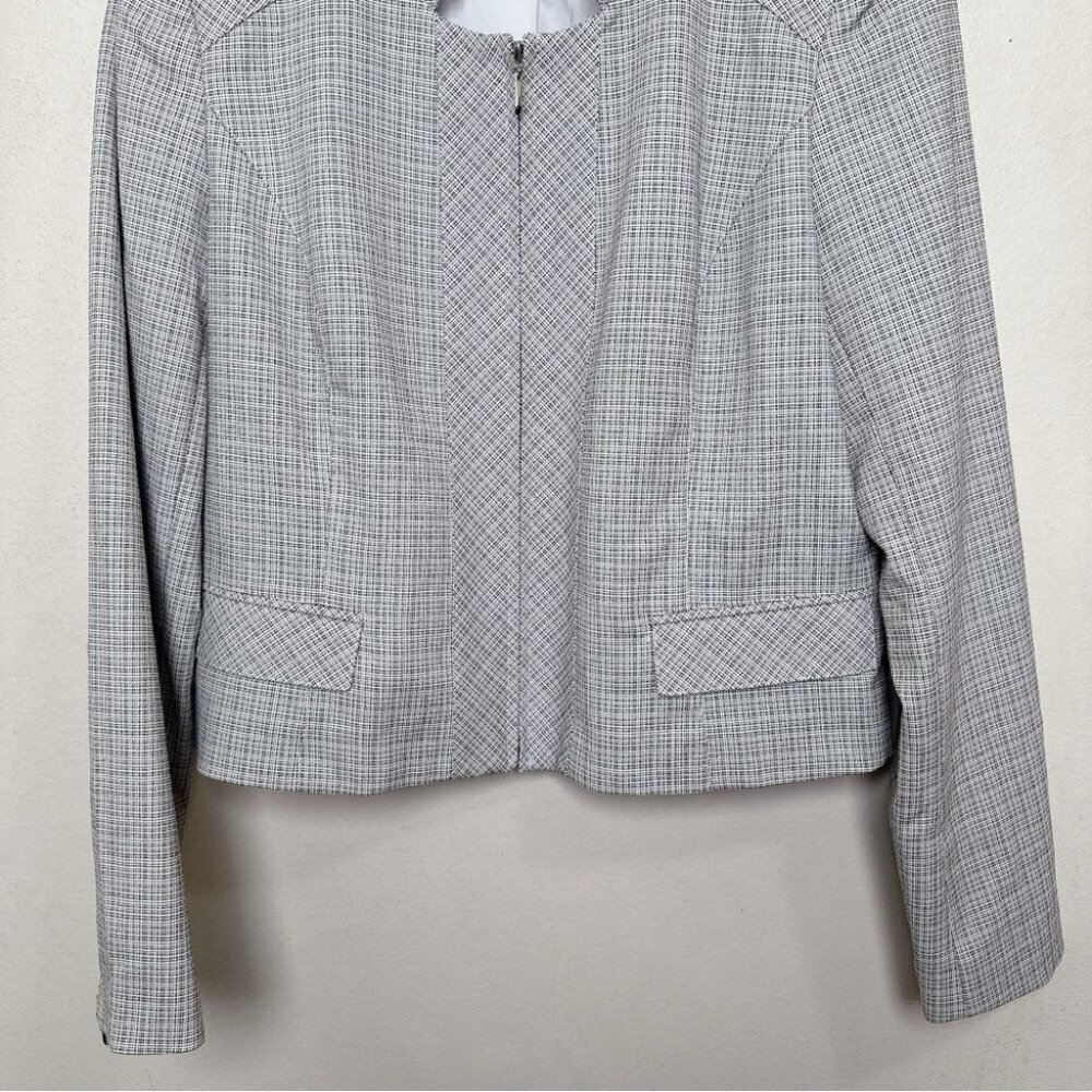 White House Black Market Womens 14 Cropped Full Zip Blazer Jacket - Picture 4 of 14